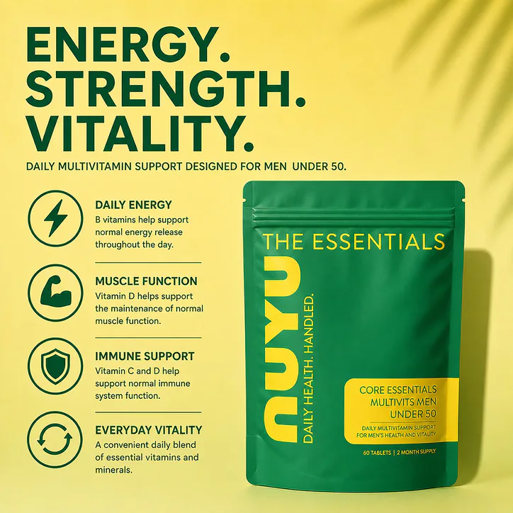 NUYU Core Essentials Men's Multivitamin (Under 50) 60 Tablets detail 3