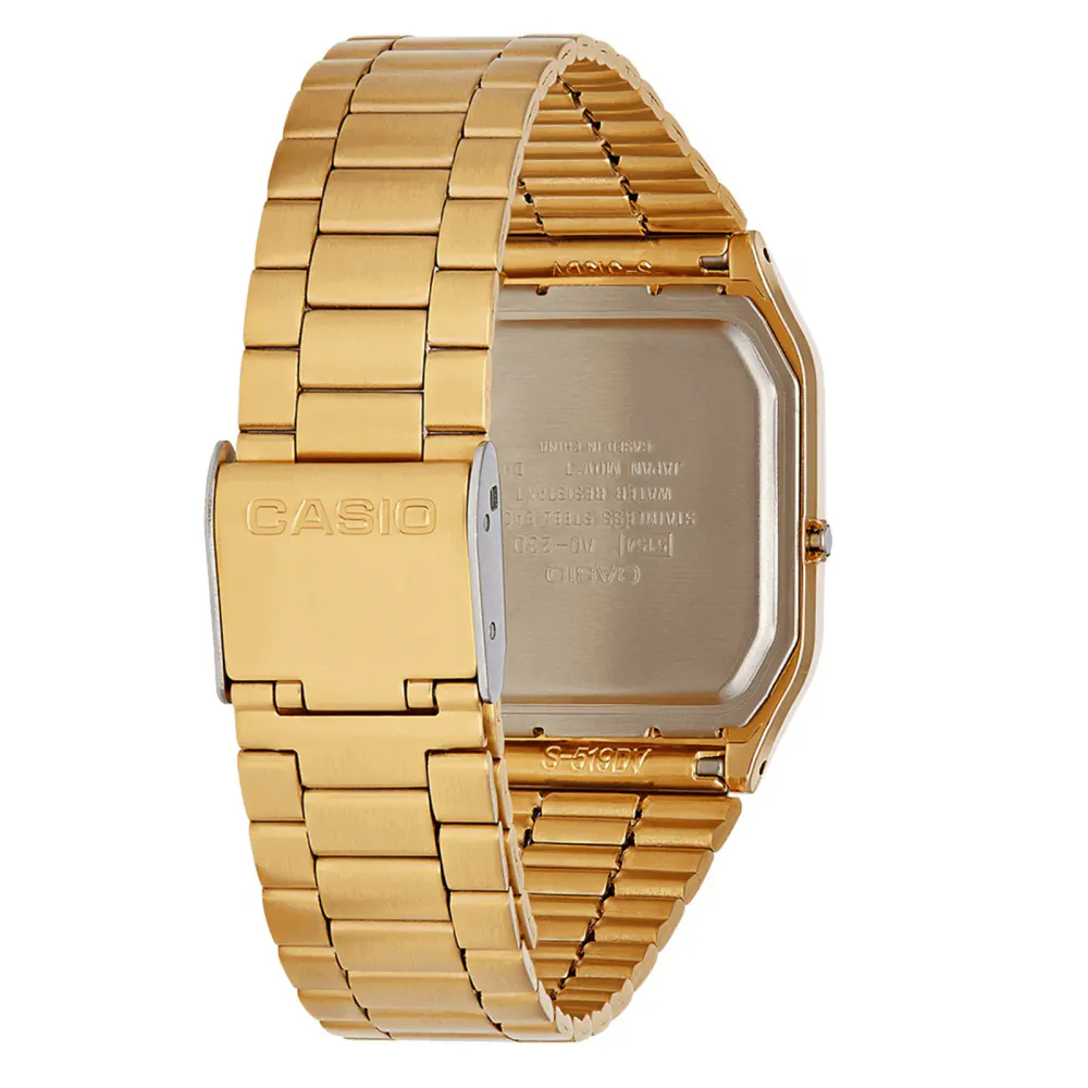Casio Vintage Retro Collection 38.8mm X 29.8mm Unisex Watch in Gold, additional product view 2