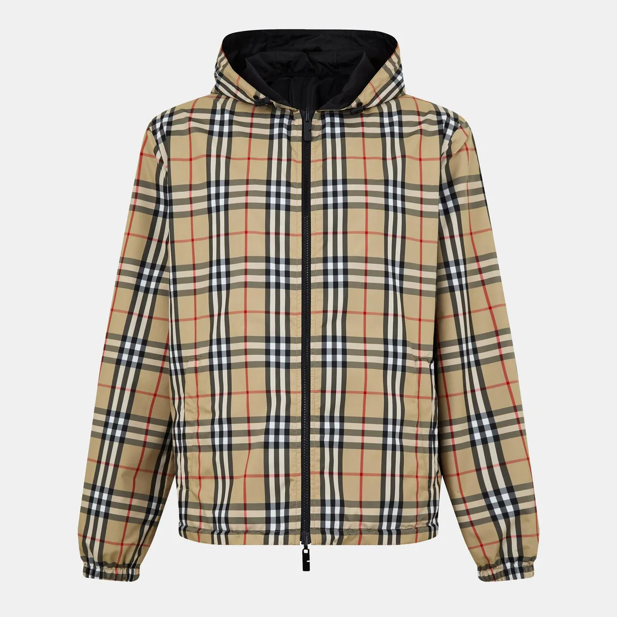Burberry Men's Reversible Check Long Sleeve Windbreaker