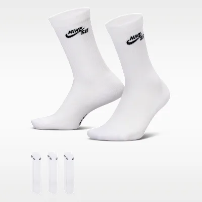 Nike SB Everyday Elevated Skate Socks (3 Pairs) - White in White – Nike men's and unisex