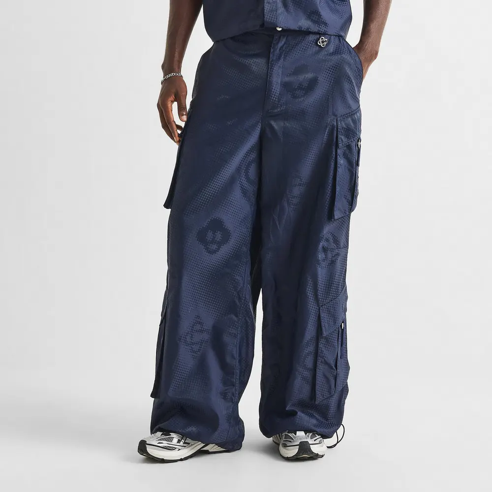 Casablanca Men's Cargo Trousers in Satin Black, additional product view 3