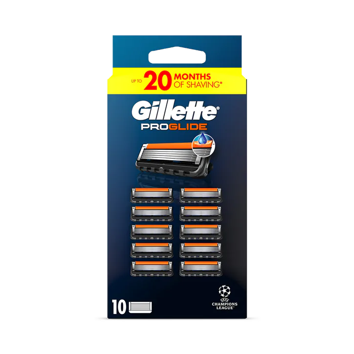 Gillette ProGlide Razor Refills for Men, 10 Blade Refills