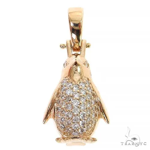 RINA - For Him FACTORY Mini Penguin Diamond Pendant 68749 in Rose Gold – Pendant