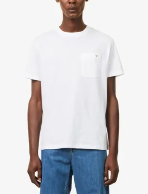 VALENTINO GARAVANI VGold Chest-Pocket Cotton-Jersey T-Shirt detail 3