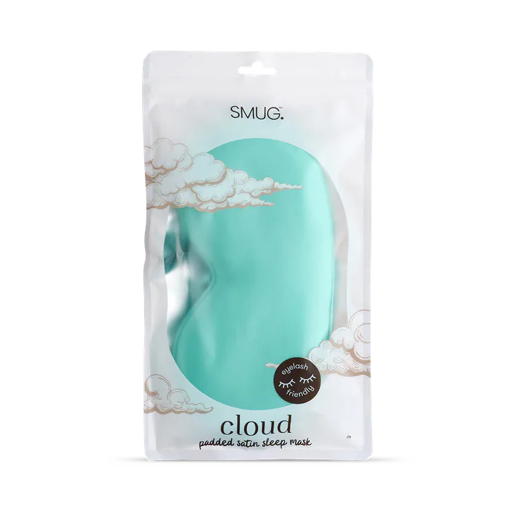 Smug Cloud Padded Satin Sleep Mask Aqua, additional product view 3