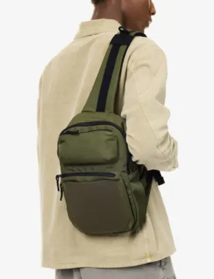 STONE ISLAND Brand-Patch Canvas Cross-Body Bag detail 3