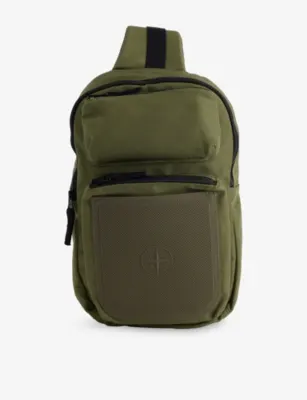 STONE ISLAND Brand-Patch Canvas Cross-Body Bag