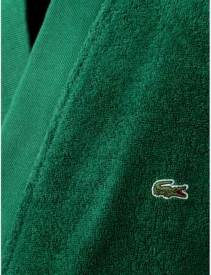 LACOSTE Defile cotton bathrobe detail 2