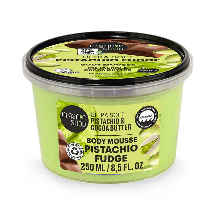Organic Shop Ultra Soft Pistachio Fudge (Dubai Chocolate) Body Mousse Pistachio & Cocoa 250ml
