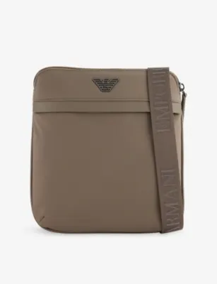 EMPORIO ARMANI Flat Woven Cross-Body Bag