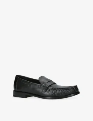 GRENSON Simeon Leather Loafers - EUR 46 / 12 UK MEN in BLACK, additional product view 3