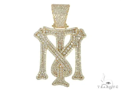 RINA - For Him CUSTOM Custom Made 'TM' Large Diamond Pendant 66084 in Rose Gold – Pendant