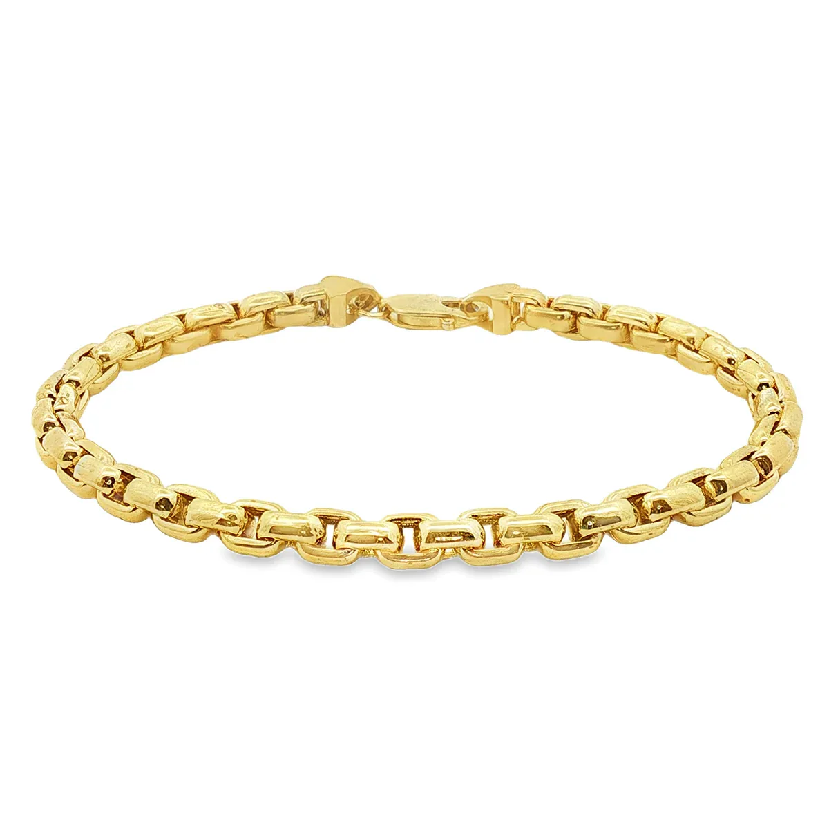 JALGAS - AMERICAS GOLD 14K Yellow Gold Solid Round Box Link Bracelet 10 Inches 6.4mm 70898 – Bracelet