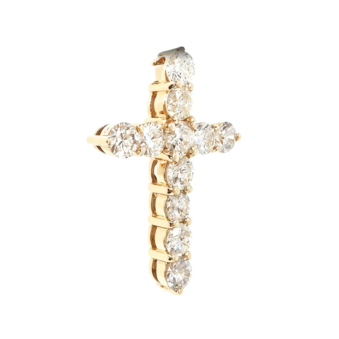 RINA - For Him FACTORY 14k Yellow Gold Diamond Cross Pendant 64924 in Rose Gold – Pendant