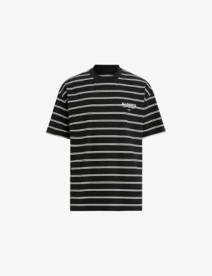 ALLSAINTS Underground Stripe-Print Relaxed-Fit Cotton T-Shirt