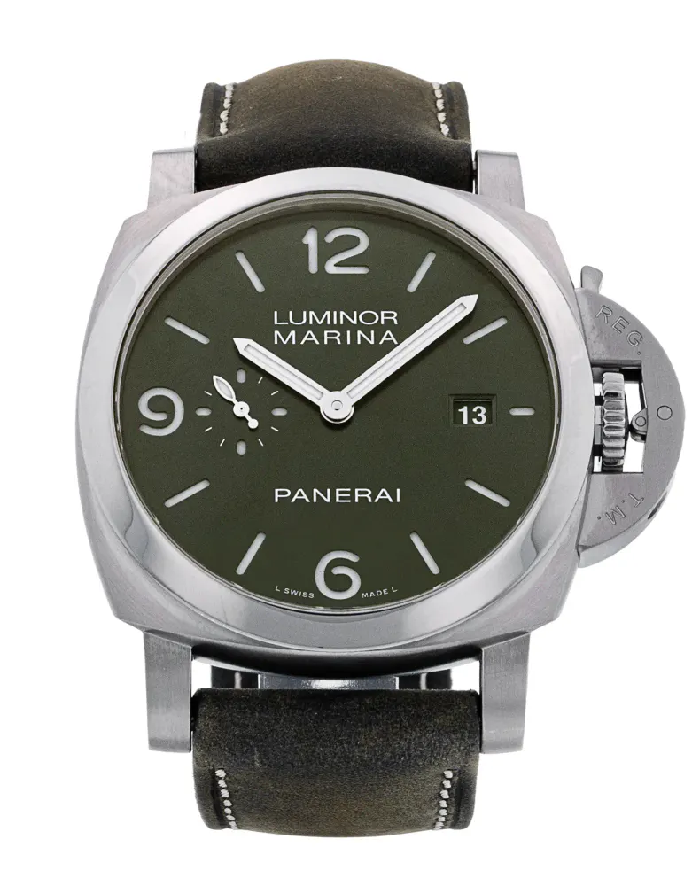 Panerai Luminor Marina Titanio PAM03325 — 2025 — Excellent in Green Quarter Arabic – Pre-owned watches
