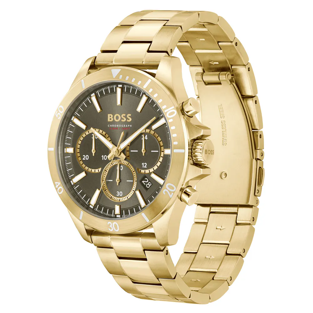 BOSS Troper Quartz 44mm Mens Watch Grey in Green, additional product view 2