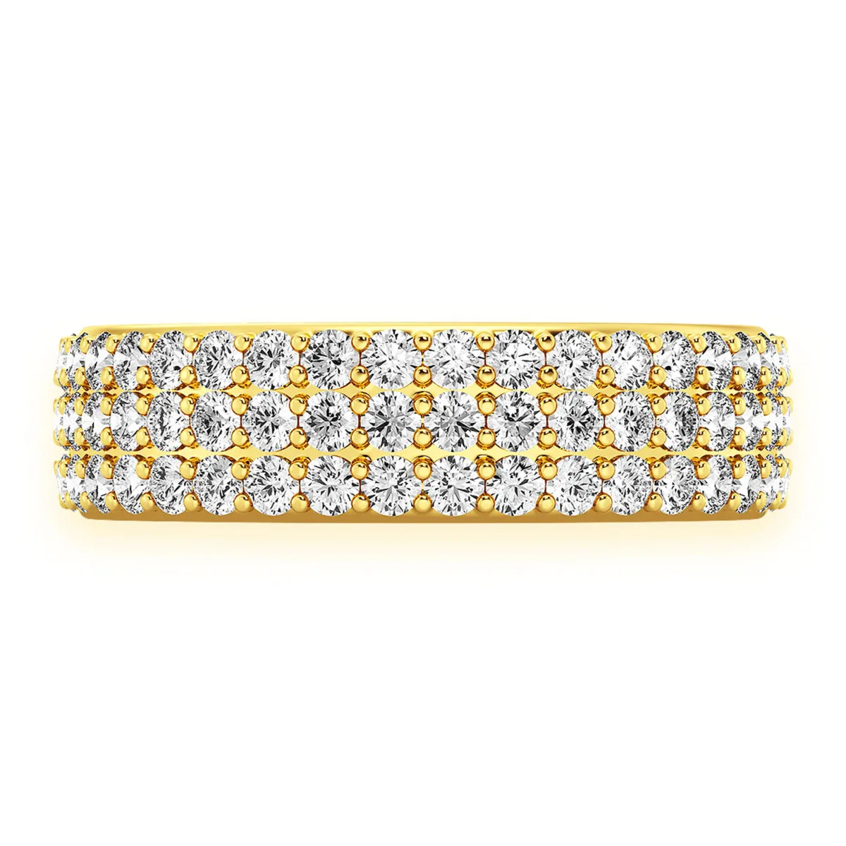 For Him Three Row Band Ring in Rose Gold / Lab Grown Diamond – Ring