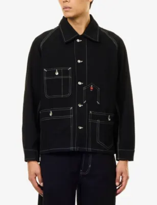 STORY MFG Depot Cotton Jacket in Love Letter Black, additional product view 3