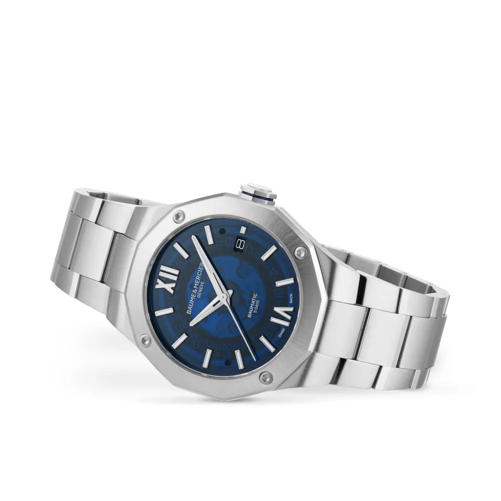 Baume & Mercier Riviera 42mm Mens Watch Blue in Blue, additional product view 3