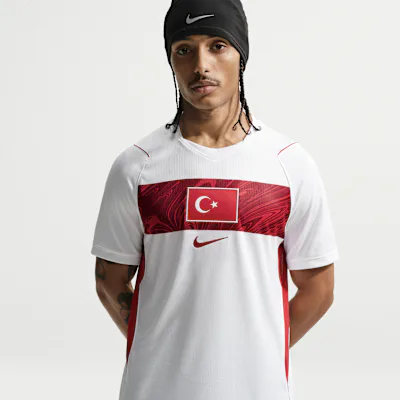 Nike Türkiye 2026 Stadium Away Men's Nike Dri-FIT Football Replica Shirt - White/Sport Red/Sport Red