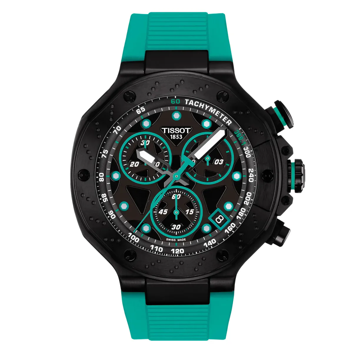 Tissot T-Race Quartz Chronograph 45mm Mens Watch Black