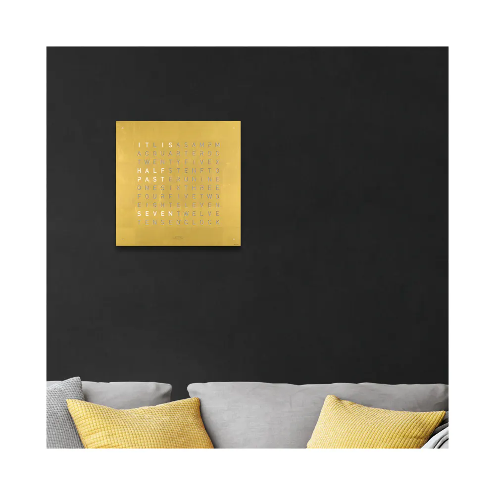 QLOCKTWO CLASSIC Creator's Edition Gold Wall Clock 45cm in Gold, additional product view 3