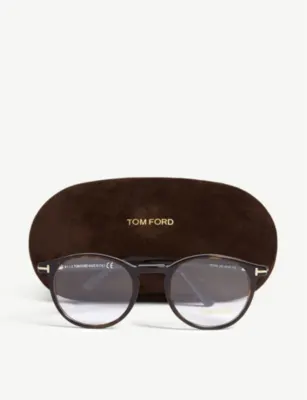 TOM FORD TF5294 round-frame glasses detail 2