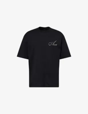 AMIRI Crystal Script-Logo Cotton-Jersey T-Shirt