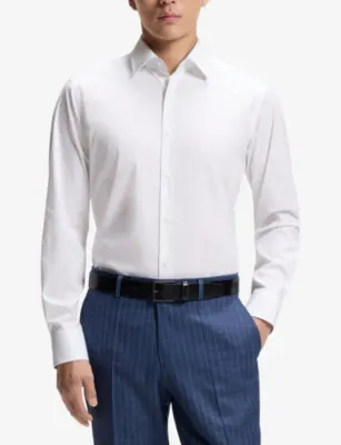 BOSS Long-Sleeved Stretch-Cotton Shirt - 15.75 detail 3