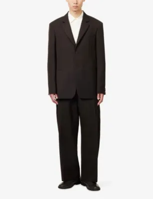STUDIO NICHOLSON Roversi Wool Jacket in COFFEE, additional product view 2