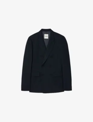 SANDRO Regular-Fit Double-Breasted Wool Suit Jacket