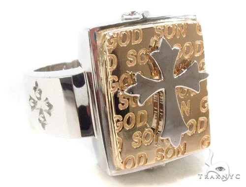 RINA - For Him FACTORY 14K Gold Cross Crucifix Ring 35207 in Rose Gold / 11 – Ring