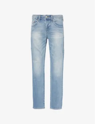 TRUE RELIGION Rocco whiskering skinny-leg relaxed-fit stretch-denim jeans