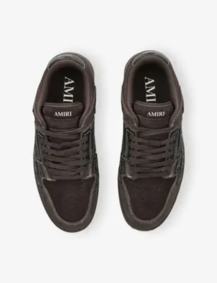 AMIRI Skel Suede Trainers - EUR 41 / 7 UK MEN in DARK BROWN, additional product view 2