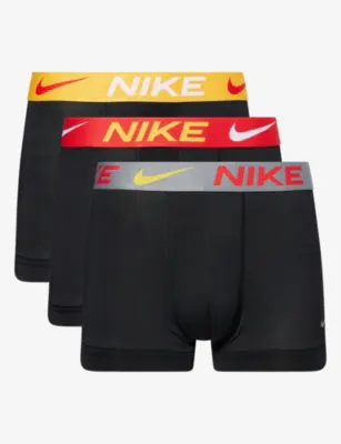 NIKE Essential Micro Pack of Three Jersey Trunks - Blk Trf Orng/tattoo/ Blk detail 3