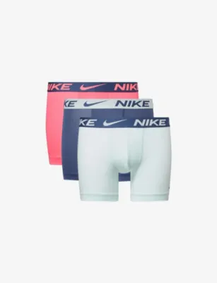 NIKE Essential Micro Pack of Three Jersey Trunks - Blk Trf Orng/tattoo/ Blk
