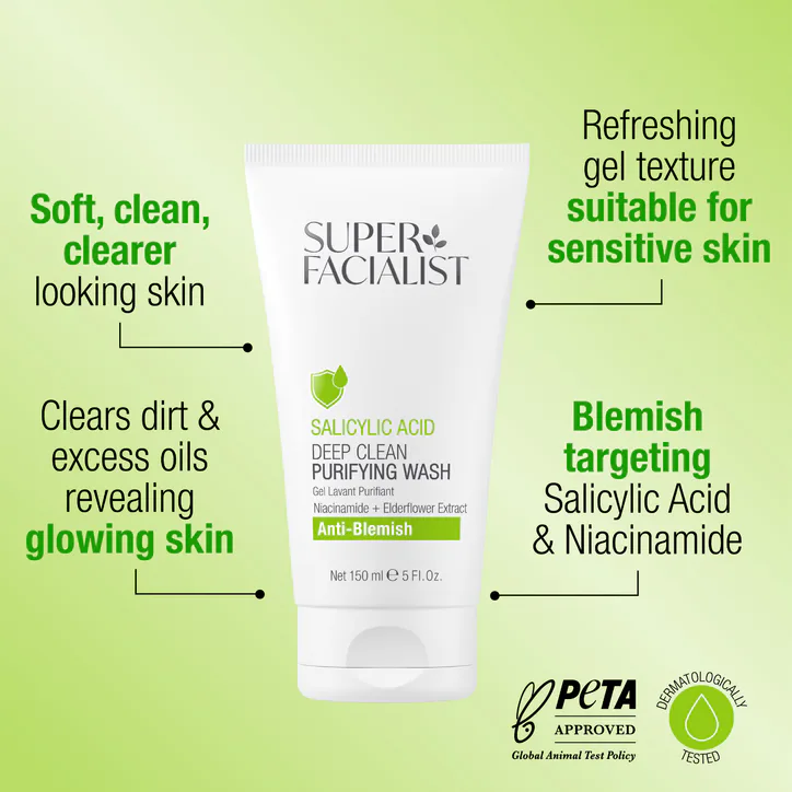 Super Facialist Salicylic Acid Anti-Blemish Purifying Cleansing Wash 150ml detail 3