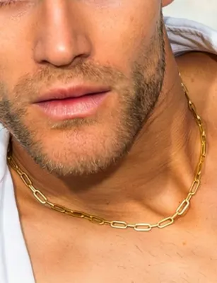 LA MAISON COUTURE Biiju Honest 18ct Yellow Gold Vermeil Chain Necklace detail 2