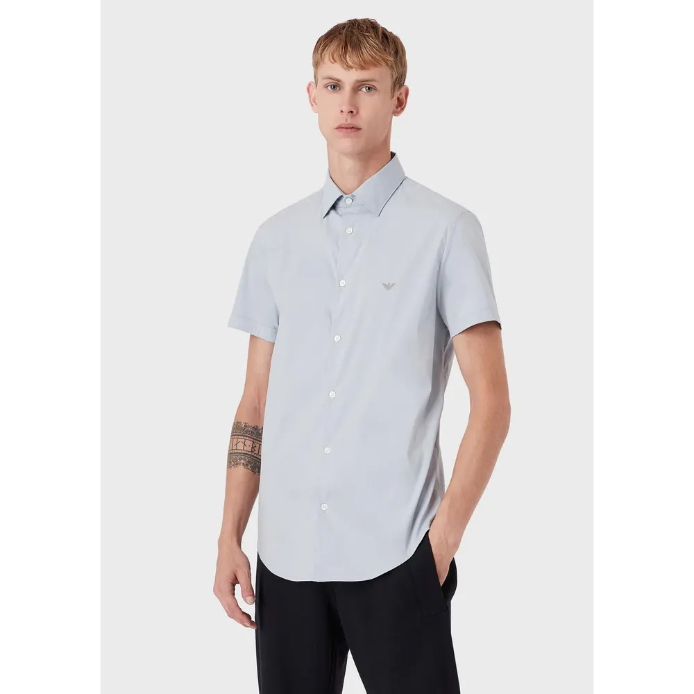 Emporio Armani Men's Short Sleeve Patterned Shirt detail 3