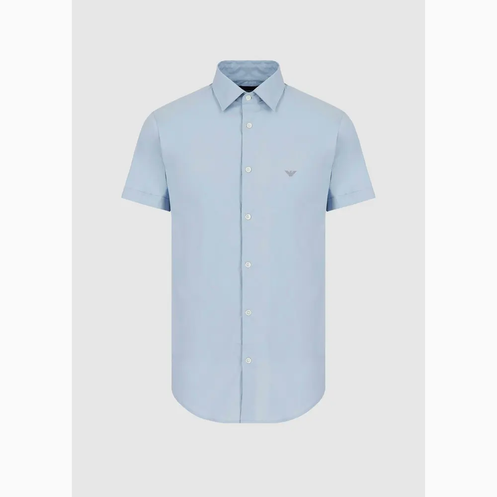 Emporio Armani Men's Short Sleeve Patterned Shirt