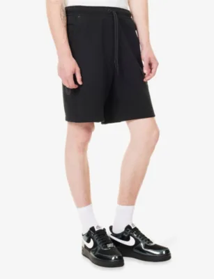 For Him Sport Tech Cotton-Blend Shorts in BLACK, additional product view 3