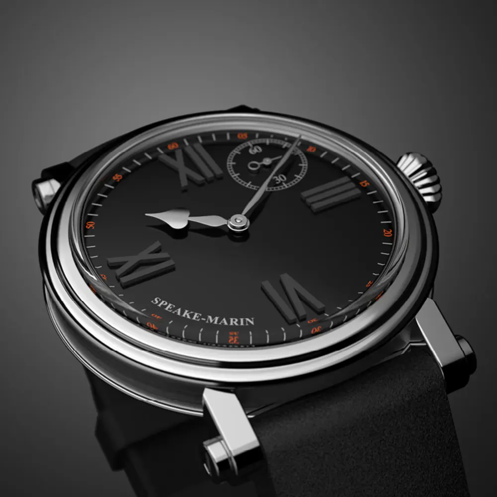 Speake-Marin Academic Black Tie 42mm Mens Watch Black in Black, additional product view 3
