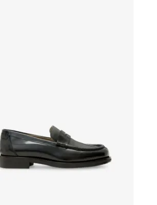 ALLSAINTS Bloom Leather Penny Loafers - EUR 40 / 6 UK MEN in BLACK – Mens | Loafers