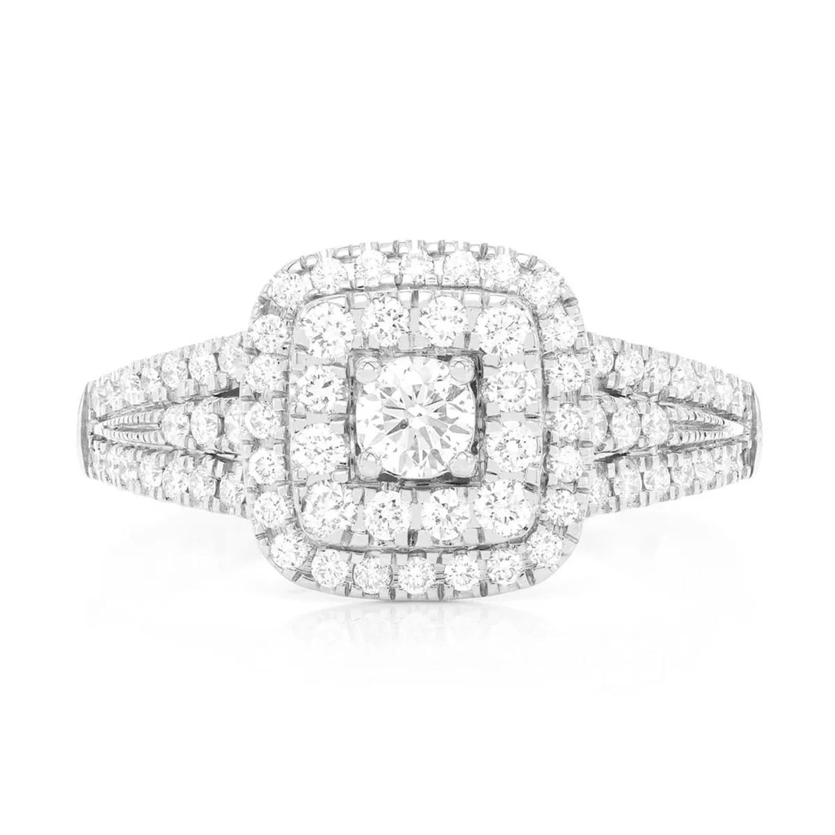 For Him Classic Two Tier Cushion Halo Diamond Ring in Rose Gold / VS / Lab Grown Diamond – Ring