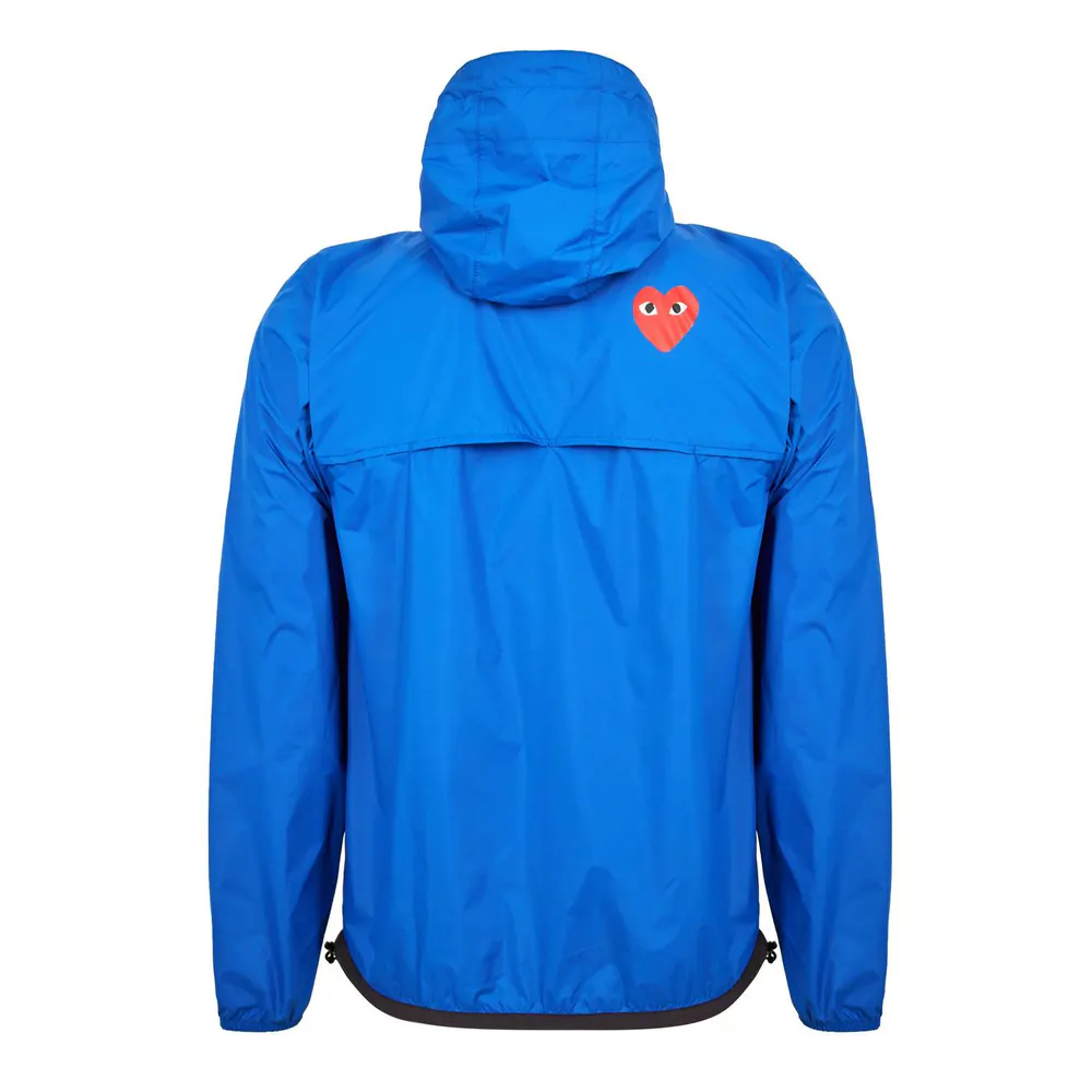 Comme des Garcons PLAY Unisex Adults Water Resistant Nylon Half Zip Hooded Rain Anorak detail 2