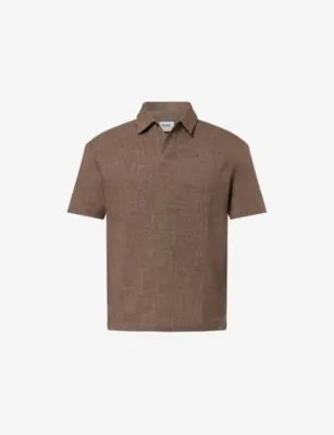 NOBL Thorley Textured Woven Polo Shirt