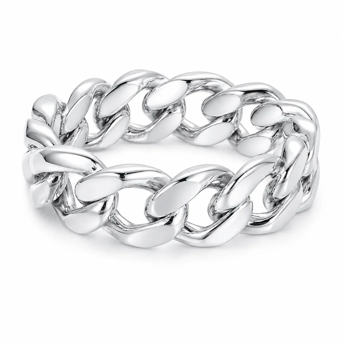 MARYAM - For Him Factory (Mass Production) .925 Silver 9 mm Miami Cuban Link Ring 71772 in 10 – Ring