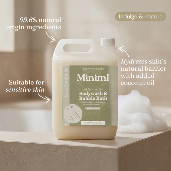Miniml Body Wash & Bubble Bath Indulgent Coconut 5L Refill detail 2