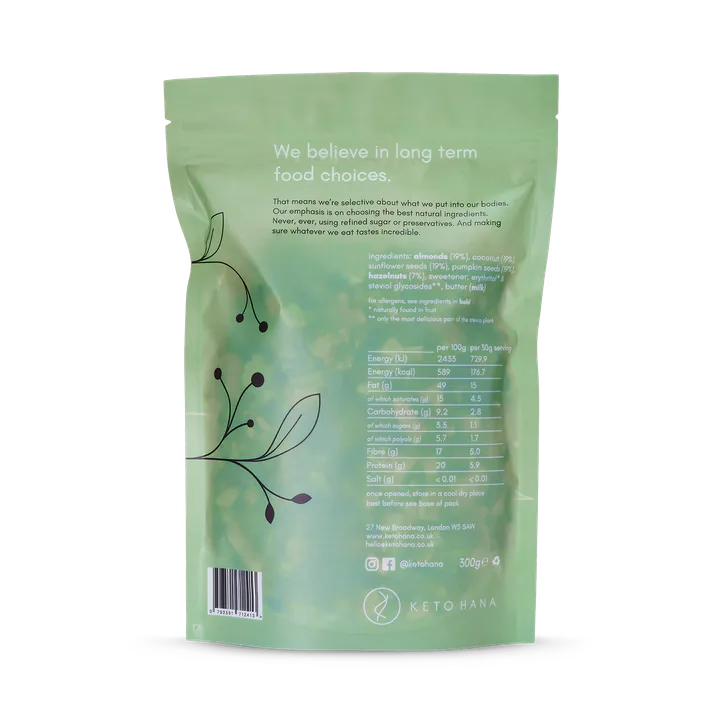 Keto Hana Keto Granola Coconut & Almond 300g, additional product view 2